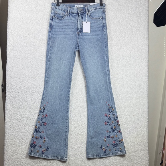 (Q4) Jessica Simpson Daisy Skinny Flared Jeans for women, size 6,embroidere NWT - Picture 5 of 16